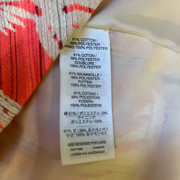 J Crew Jacquard palm print dress with amazing back - Picture 6 of 9